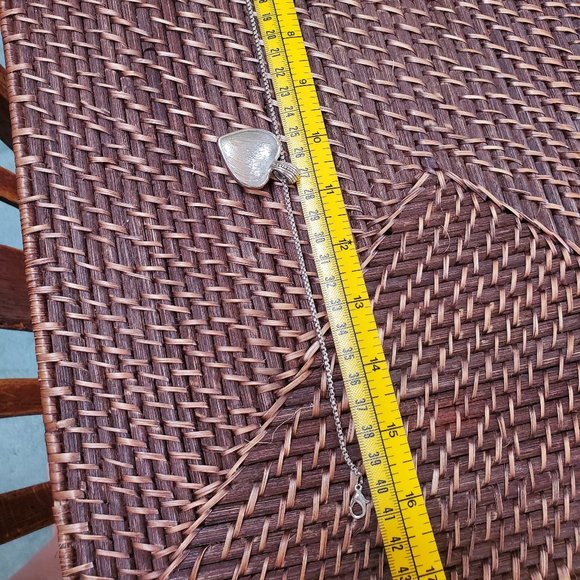 Vintage Adjustable Two-Tone Silver/Gold Heart Necklace - Picture 7 of 8